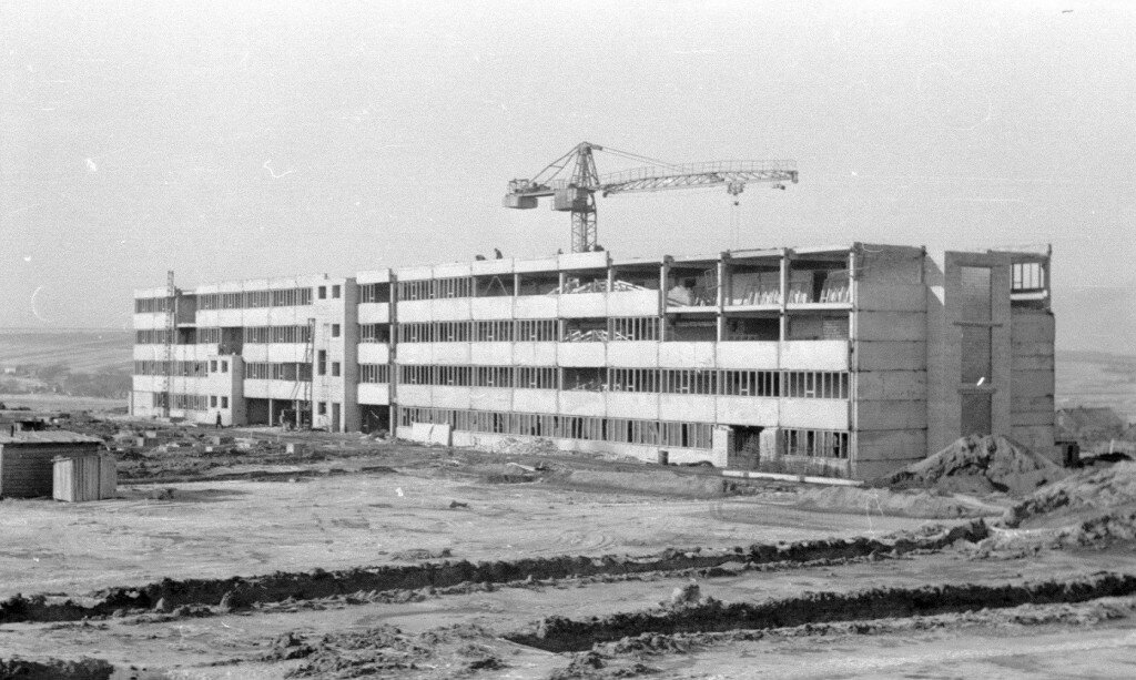Монтаж заводоуправления, 1970 год